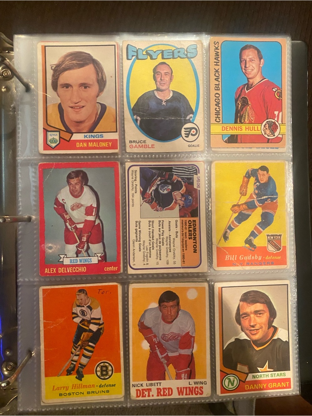Vintage 1950’s to 80’s hockey card’s from the binder around 160 cards in total